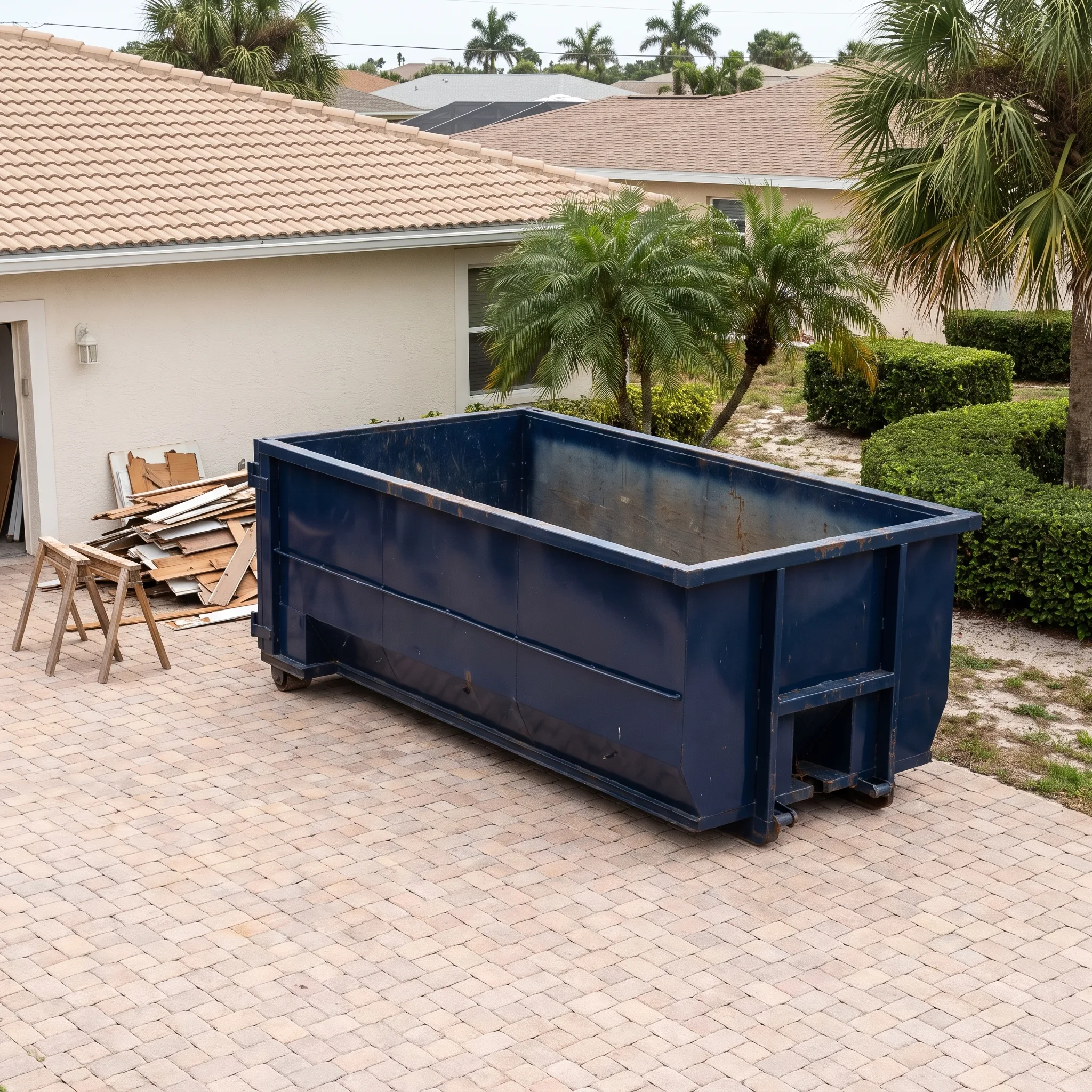 Dumpster on a Hendry County, FL job site